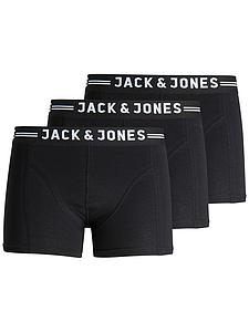 Boxer Pack 3 pièces Sense Trunks noir bande noire