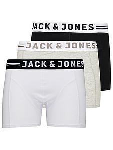 Boxer Pack 3 pièces Sense Trunks noir/gris/blanc