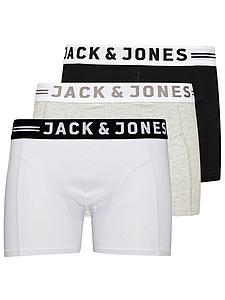 Boxer Pack 3 pièces Sense Trunks noir/gris/blanc