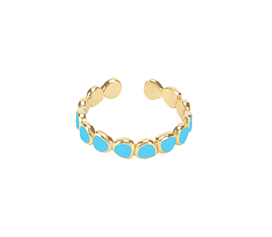 Bague Lumi bleu azur