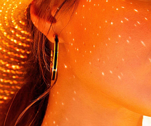 Boucle d'oreilles créoles Bangle bleu nuit