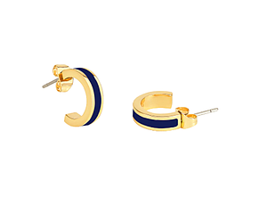 Boucles d'oreilles mini créole Bangle bleu nuit