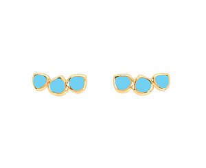Boucles d'oreilles lumi bleu azur