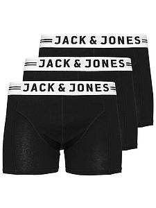 Boxer Pack 3 pièces Sense Trunks noir bande blanche