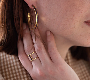 Grande créoles Bangle figue