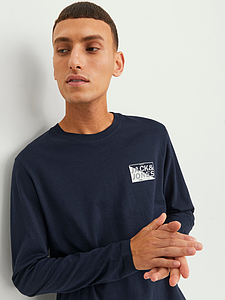 T-shirt manches longues Night Navy Blazer et Rosewood