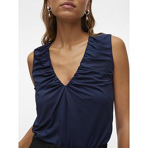 Top Hanna col V navy blazer