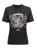 T-shirt Lucy Black tempo, Cloud Dancer, Silver pink