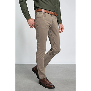 Pantalon en denim stretch Jackson beige