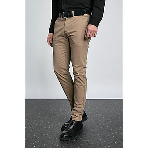 Pantalon effet peau de pêche Jaxess beige