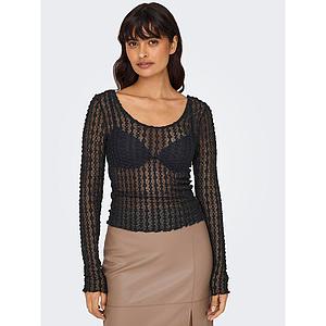 Top Twinky manches longues Black et Cloud dancer