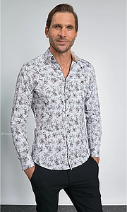 Chemise Linove blanc-beige