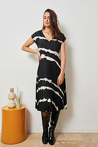 Robe longue Ideal black and white