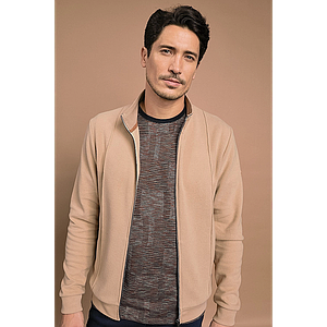 Cardigan à zip Mistrall Capuccino