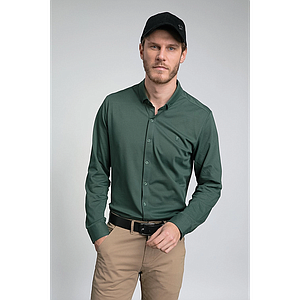 Chemise manches longues Listen vert-cactus