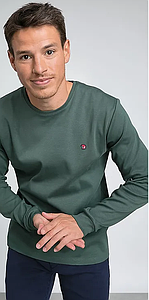 T-shirt manches longues Tesbiolong vert-cactus