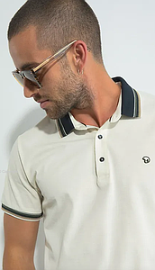 Polo manches courtes Gavroch Ecru