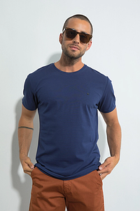 T-shirt Twist Bleu-nuit et Ecru