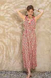 Robe longue imprimée RO071S25 wax poppy
