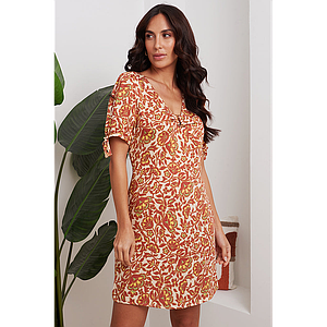 Robe courte en viscose Lesly dahlia