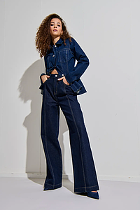 Jeans Hope taille haute dark blue denim