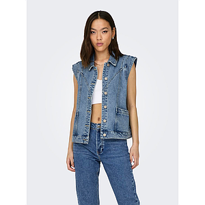 Veste en jean sans manches Kennedy medium blue denim