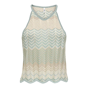 Top Alvira sans manches Cloud blue et Roseate