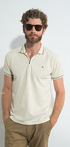 Polo Geneva manches courtes Beige