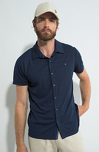 Chemise Lat manche courte marine