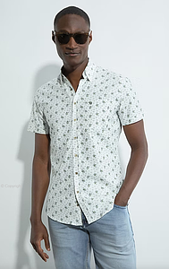 Chemise Lificourt manche courte blanche